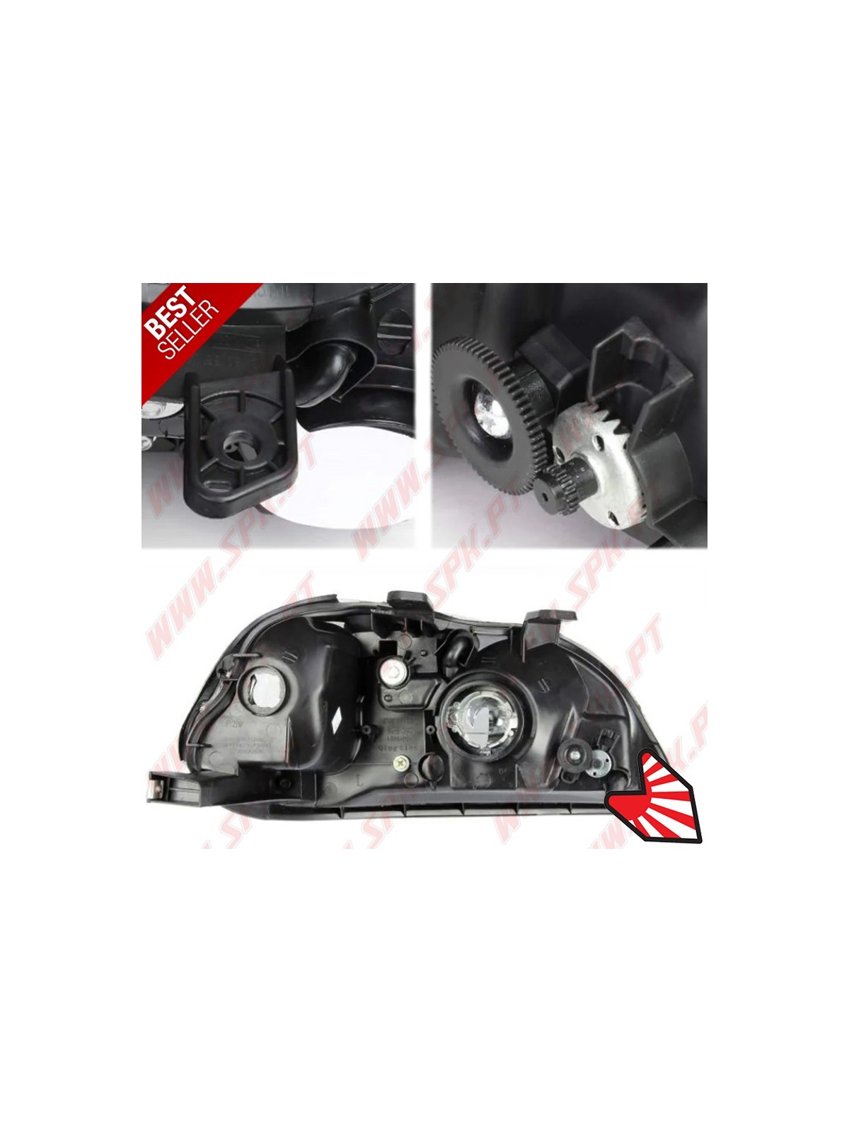 Faróis Look JDM Black  - Honda Civic Pré-Facelift (1996-1998)