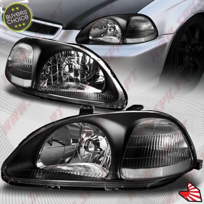 Faróis Look JDM Black  - Honda Civic Pré-Facelift (1996-1998)