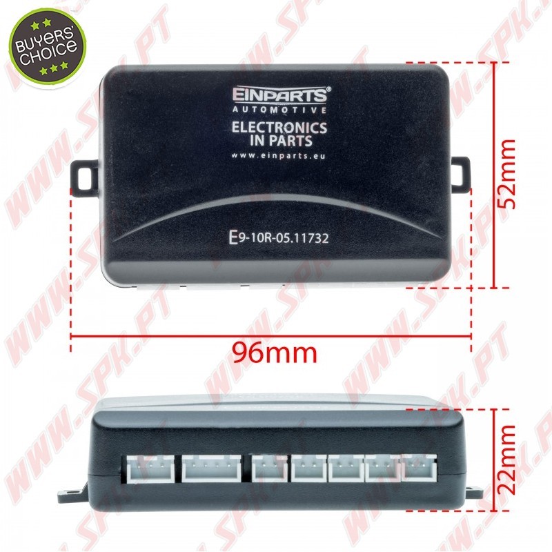 Kit 4 Sensores de Parqueamento Traseiros 22mm - Branco - C/Aviso Sonoro