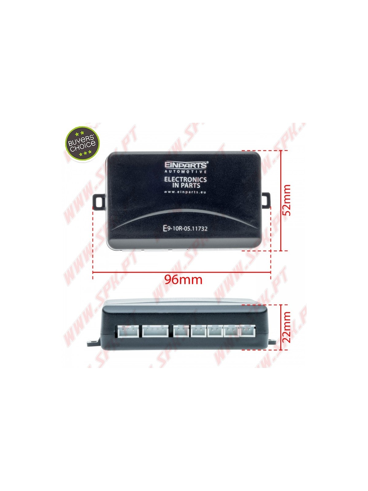 Kit 4 Sensores de Parqueamento Traseiros 22mm - Branco - C/Aviso Sonoro