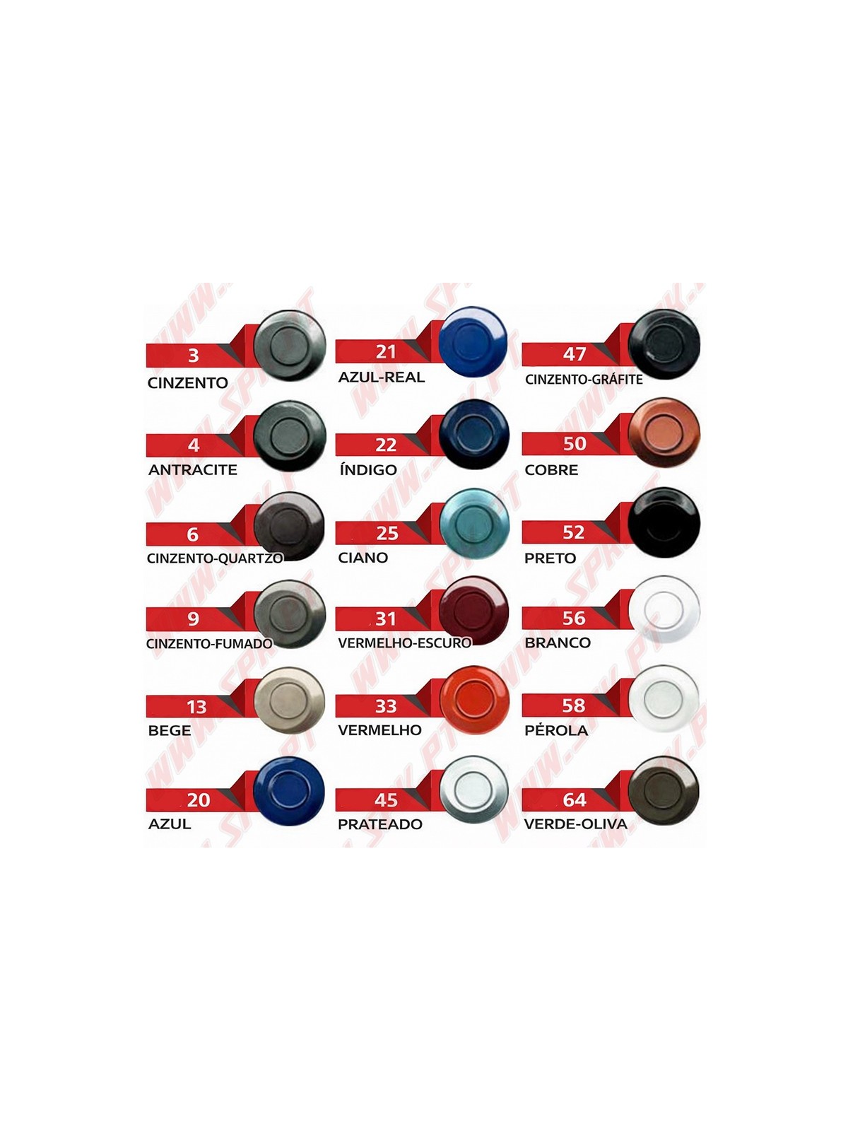 Kit 4 Sensores de Parqueamento Traseiros 22mm - Branco - C/Aviso Sonoro