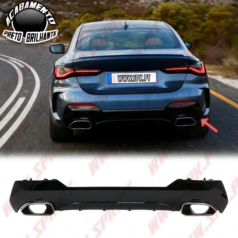 Difusor Traseiro + Ponteiras Look M440i - BMW G22 / G23 (2020-)