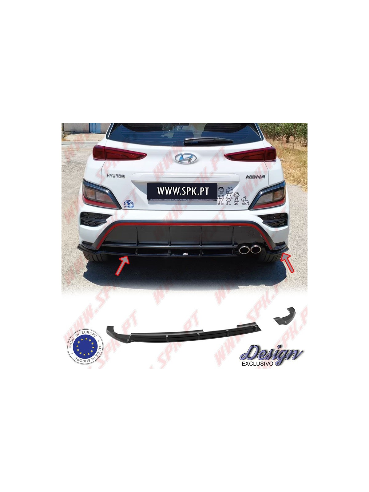 Difusor Traseiro - Hyundai Kauai N-Line MK1 Facelift (2020-2023)