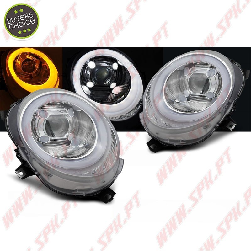 Faróis LED DRL / Chrome - Mini F55 / F56 / F57 (2014-2017)