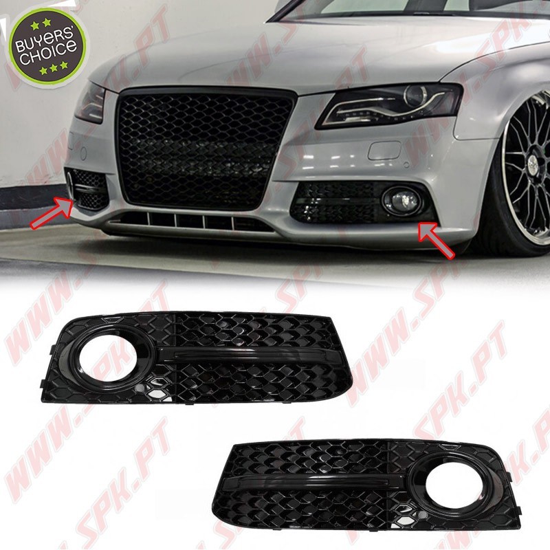Grelhas Faróis de Nevoeiro Look RS - Audi A4 B8 (2008-2012)