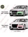 Grelhas Faróis de Nevoeiro Look RS - Audi A4 / S4 B8 (2008-2012)