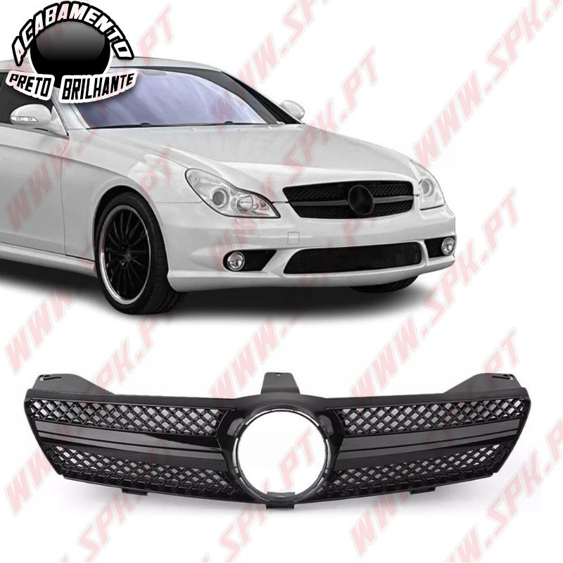 Grelha Frontal Look AMG Black Gloss - Mercedes CLS W219 (2004-2008)