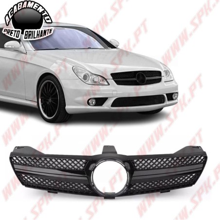 Grelha Frontal Look AMG Black Gloss - Mercedes CLS W219 (2004-2008)