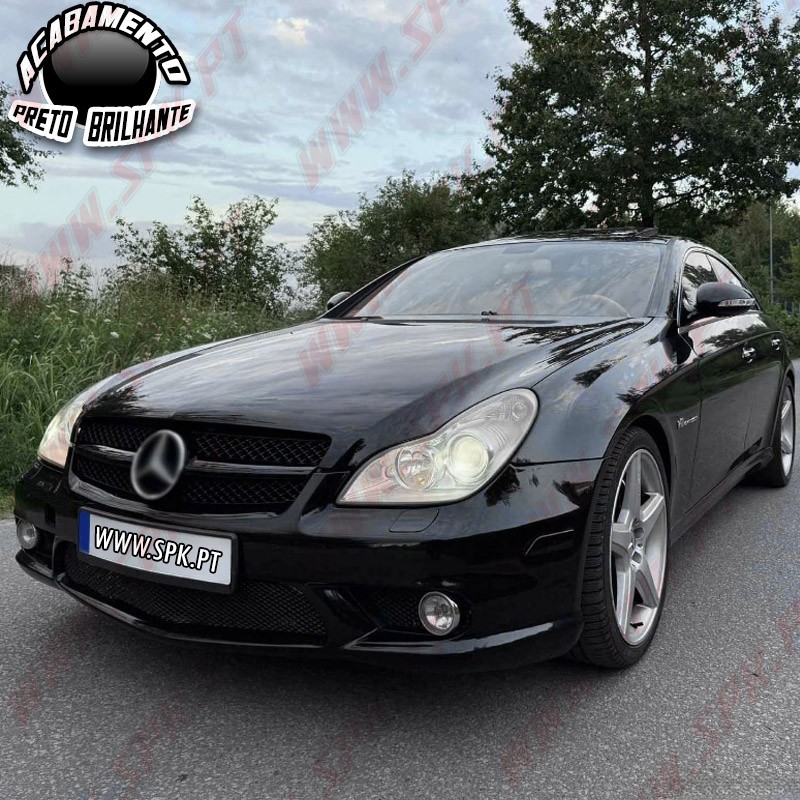 Grelha Frontal Look AMG Black Gloss - Mercedes CLS W219 (2004-2008)