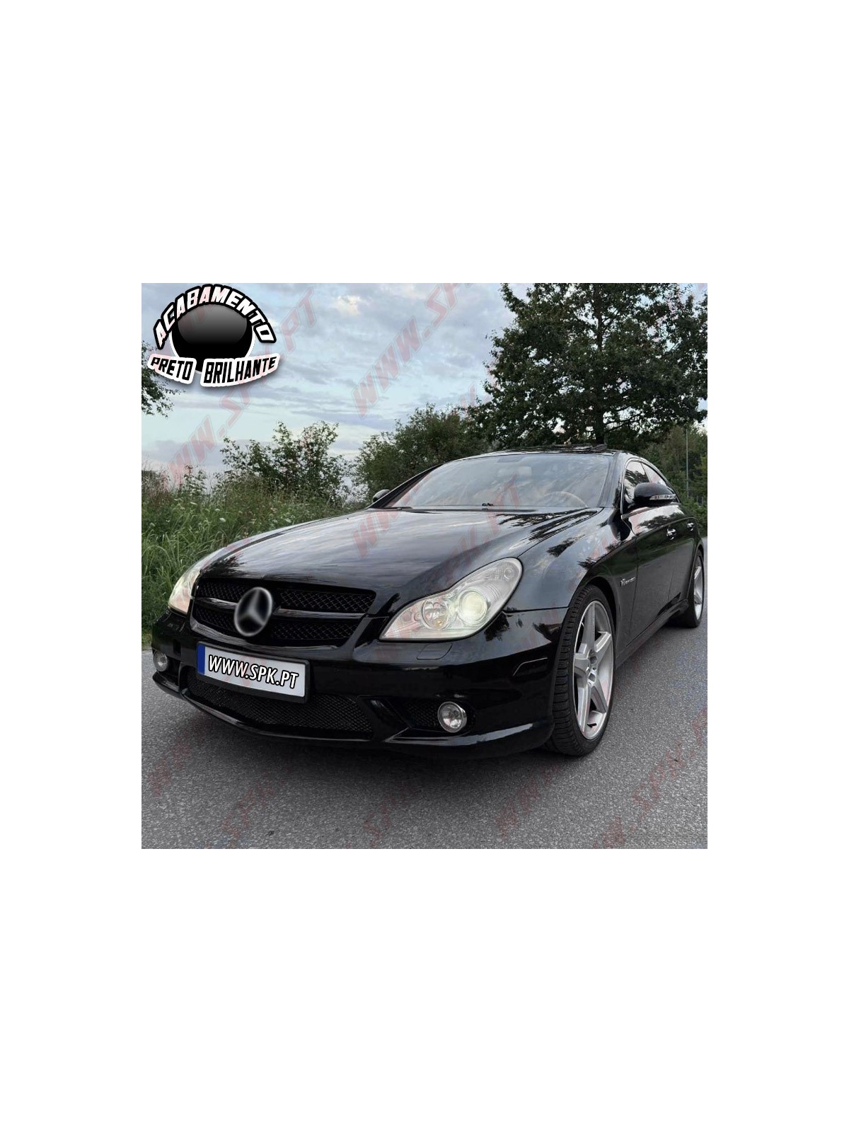 Grelha Frontal Look AMG Black Gloss - Mercedes CLS W219 (2004-2008)
