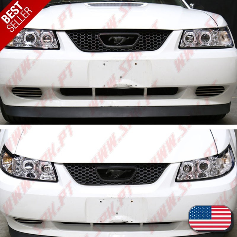 Faróis Angel Eyes / Chrome - Ford Mustang (1998-2004)