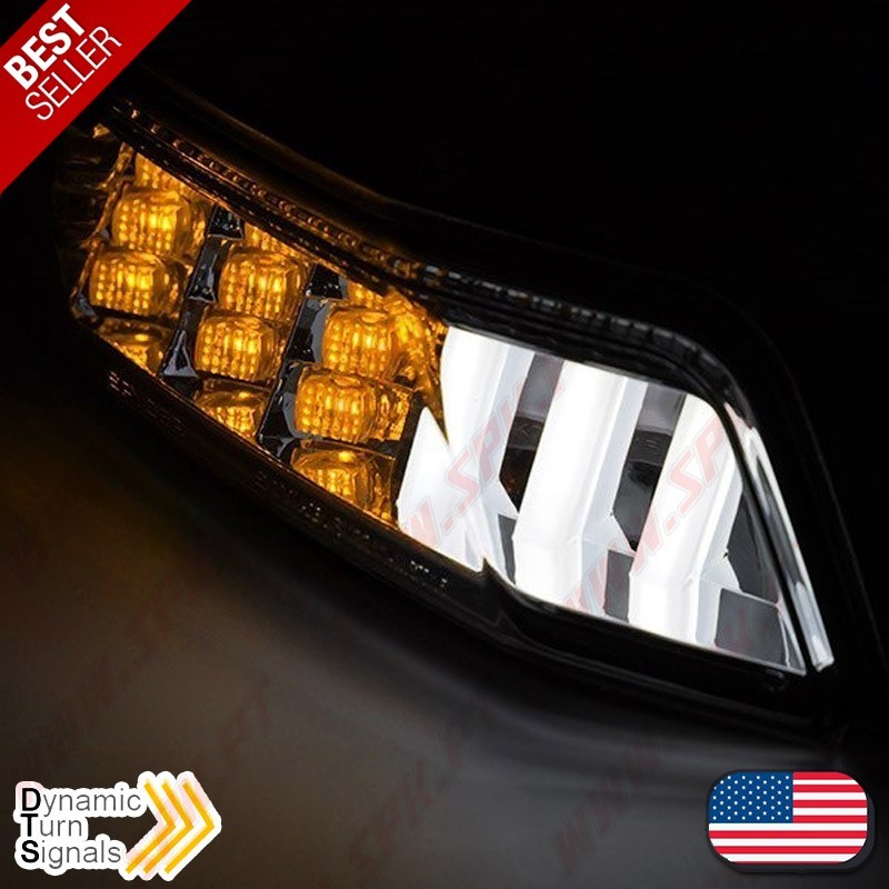 Faróis Presença + Piscas Frontais LED Chrome - Ford Mustang (2015-2017)