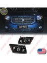 Faróis Angel Eyes LED / Black - Dodge Caliber (2006-2012)