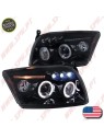 Faróis Angel Eyes LED / Black - Dodge Caliber (2006-2012)