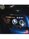 Faróis Angel Eyes LED / Black - Dodge Caliber (2006-2012)