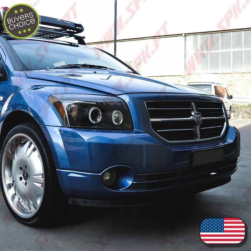 Faróis Angel Eyes LED / Black - Dodge Caliber (2006-2012)