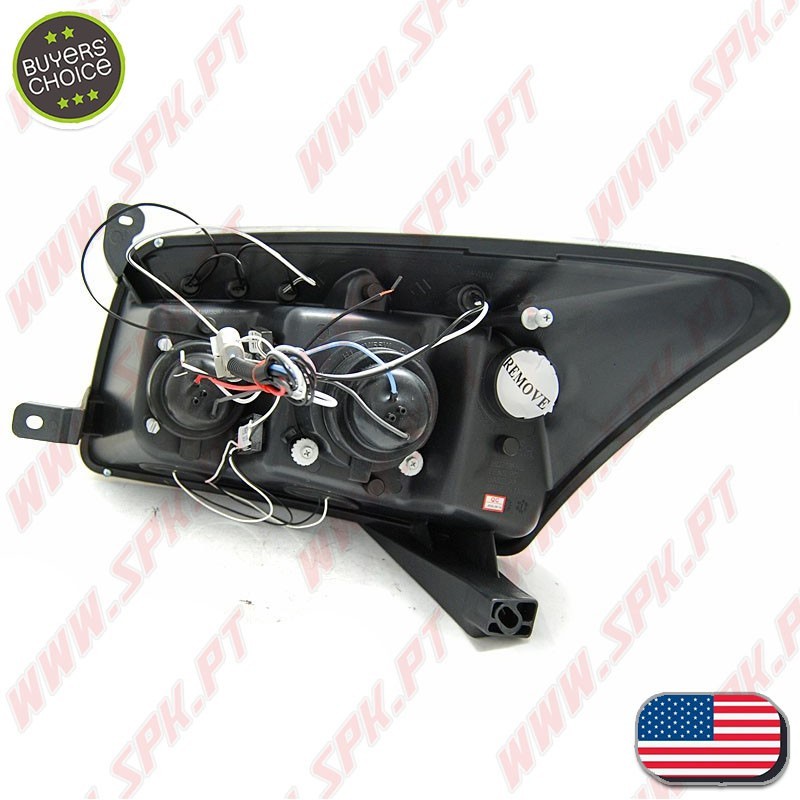 Faróis Angel Eyes LED / Chrome - Dodge Caliber (2006-2012)