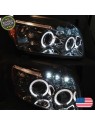 Faróis Angel Eyes LED / Chrome - Dodge Caliber (2006-2012)
