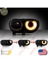 Faróis Dynamic DRL LED / Black - Dodge Challenger (2008-2014)