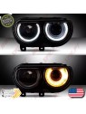 Faróis Dynamic DRL LED / Black - Dodge Challenger (2008-2014)