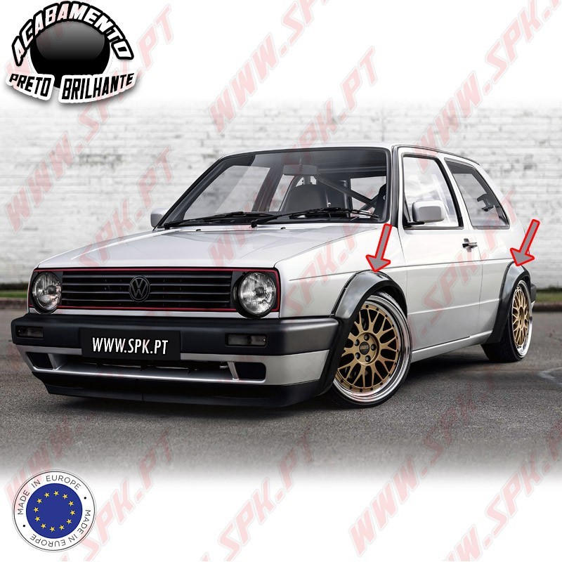 Kit 4 Alargamentos Plástico - VW Golf 2 / Jetta 2 (1983-1992)