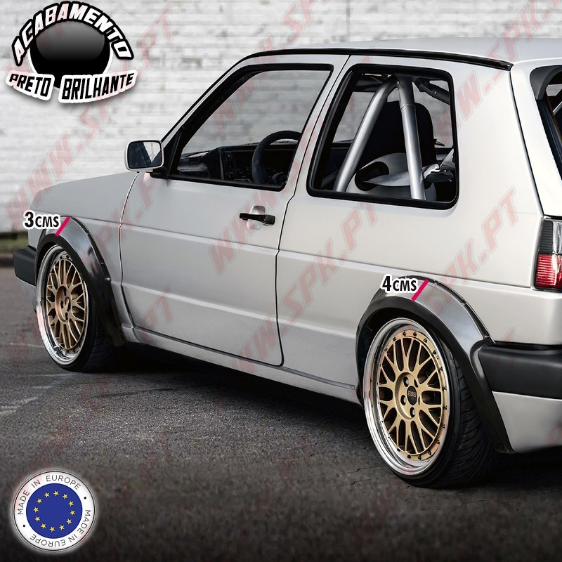 Kit 4 Alargamentos Plástico - VW Golf 2 / Jetta 2 (1983-1992)