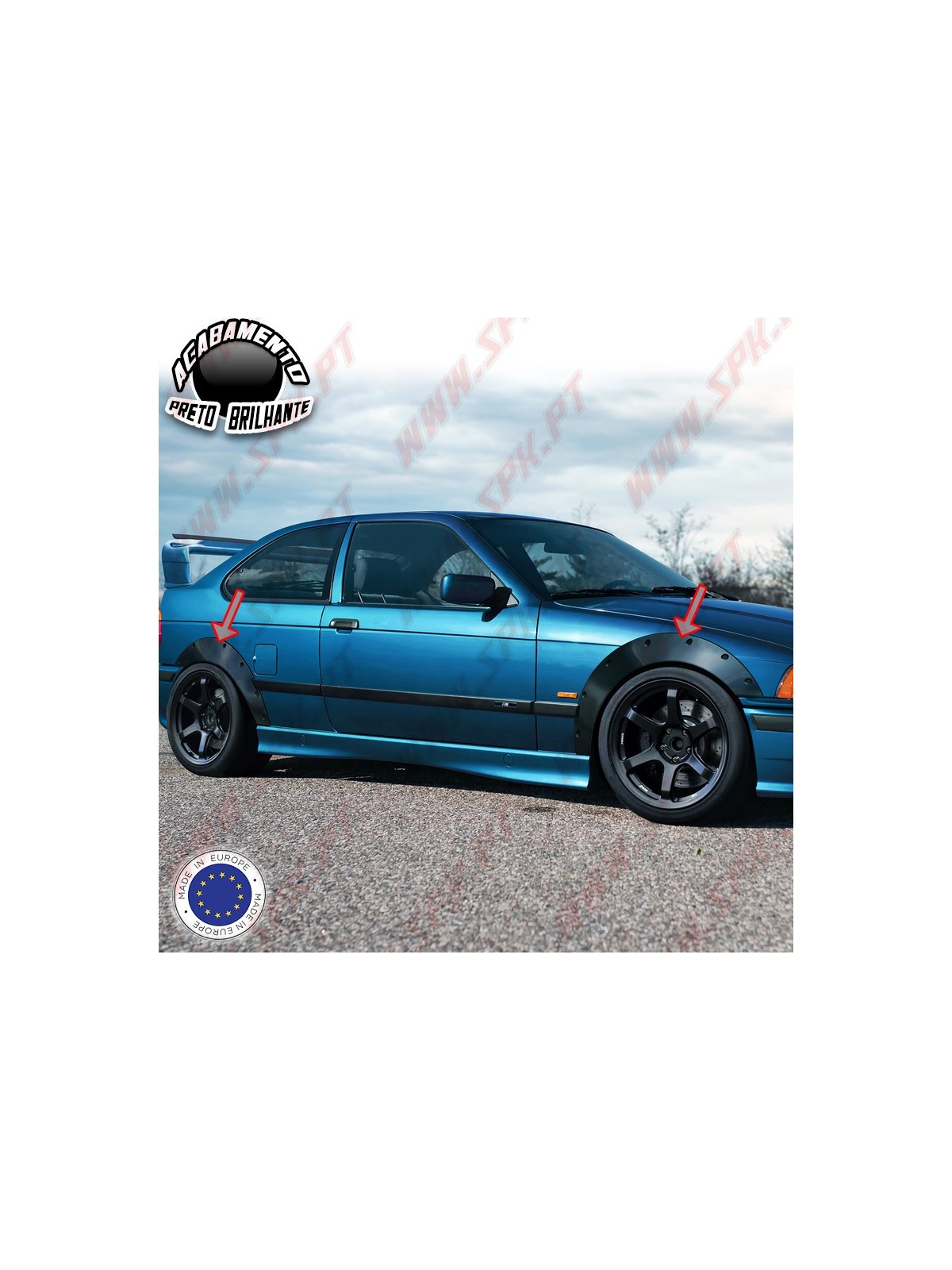 Kit 4 Alargamentos Plástico - BMW E36 Compact (1994-1999)