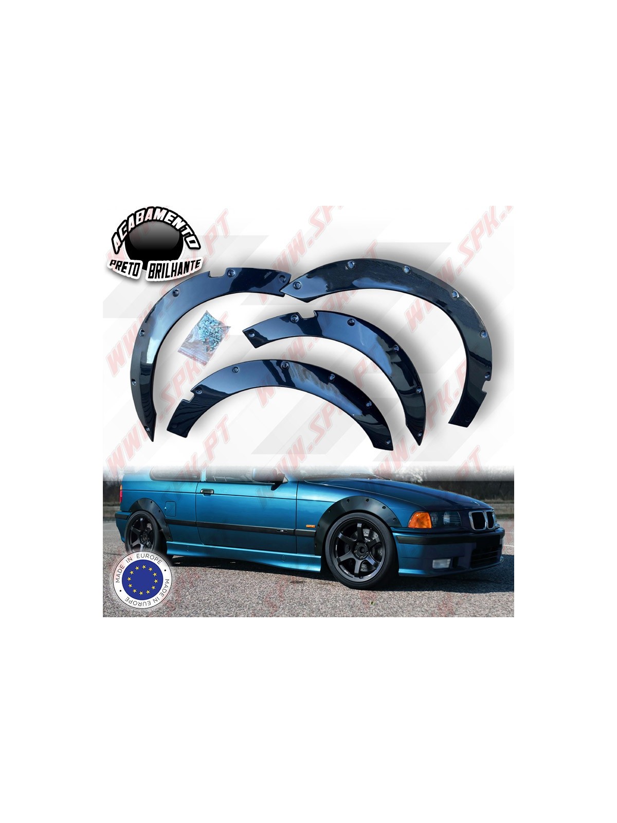 Kit 4 Alargamentos Plástico - BMW E36 Compact (1994-1999)