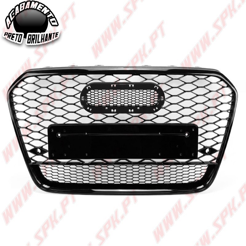 Grelha Frontal Look RS Black Gloss - Audi A6 / S6 C7 (2011-2014)