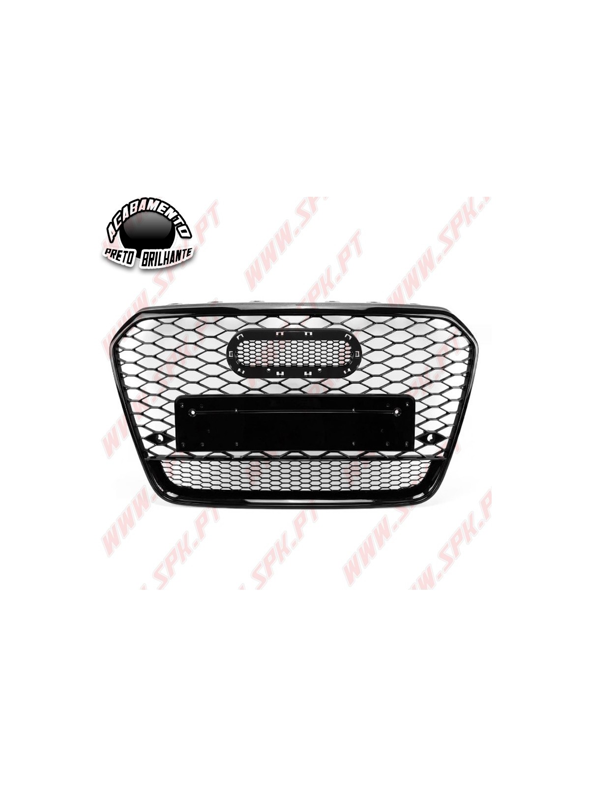 Grelha Frontal Look RS Black Gloss - Audi A6 / S6 C7 (2011-2014)