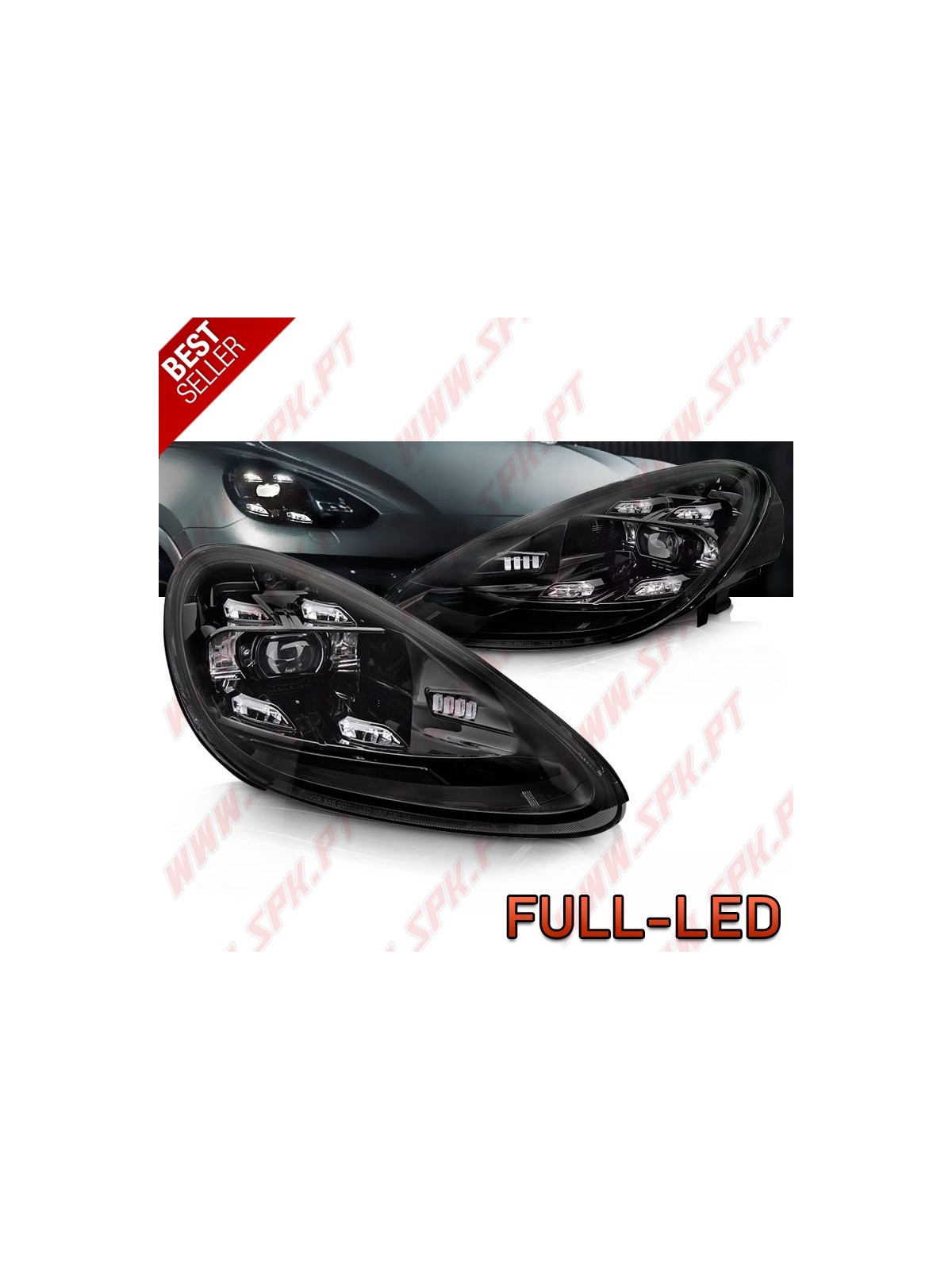 Faróis FULL-LED Black - Porsche Cayenne (2010-2015)