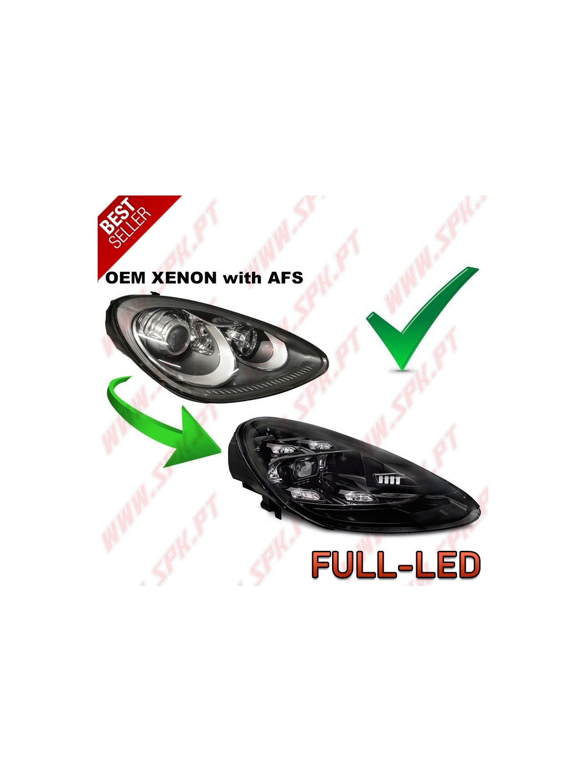 Faróis FULL-LED Black - Porsche Cayenne (2010-2015)