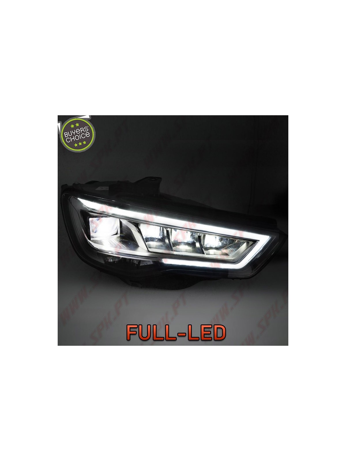 Faróis FULL-LED DRL Black - Audi A3 8V (2012-2016)
