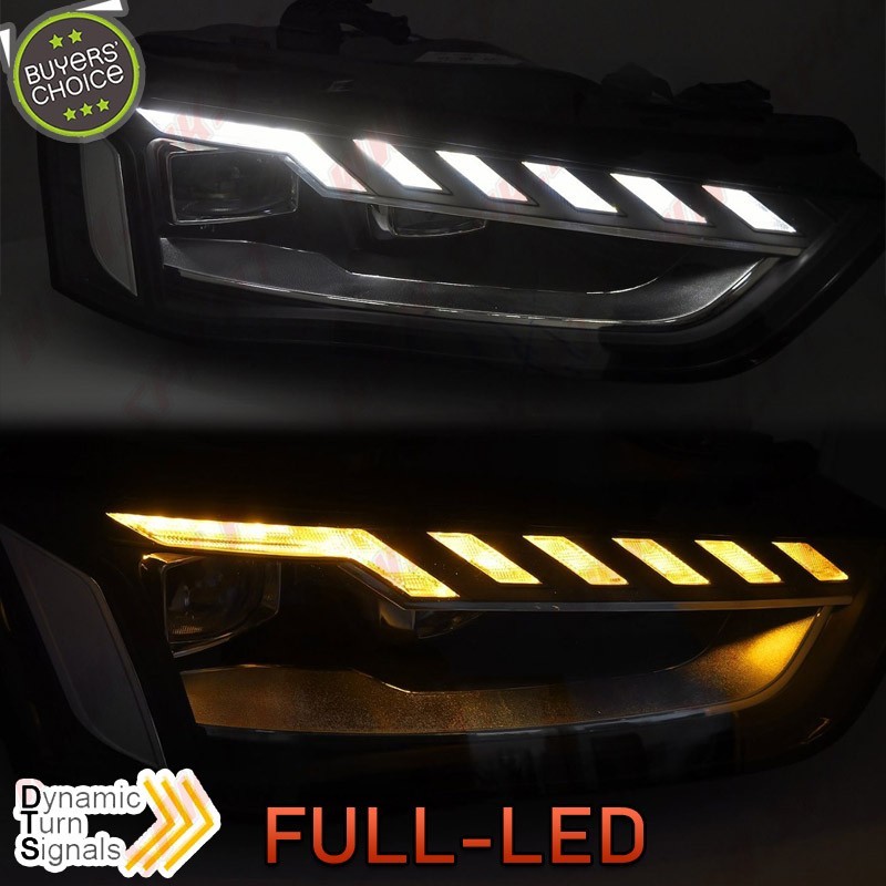 Faróis FULL-LED DRL Black - AUDI A4 B8 (2012-2015)