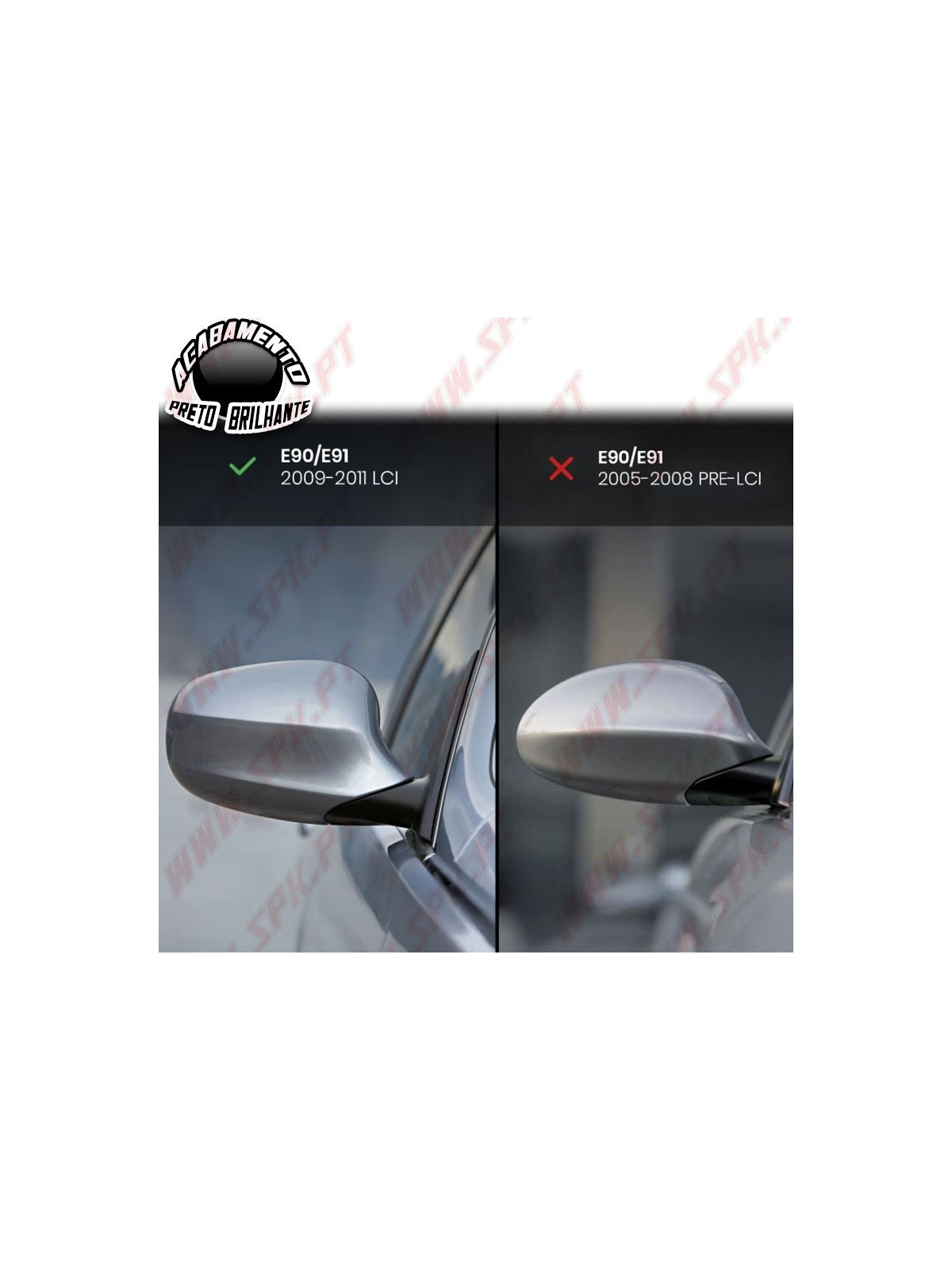 Capas de Espelhos Look M - BMW E90 / E91 LCI (2009-2011)