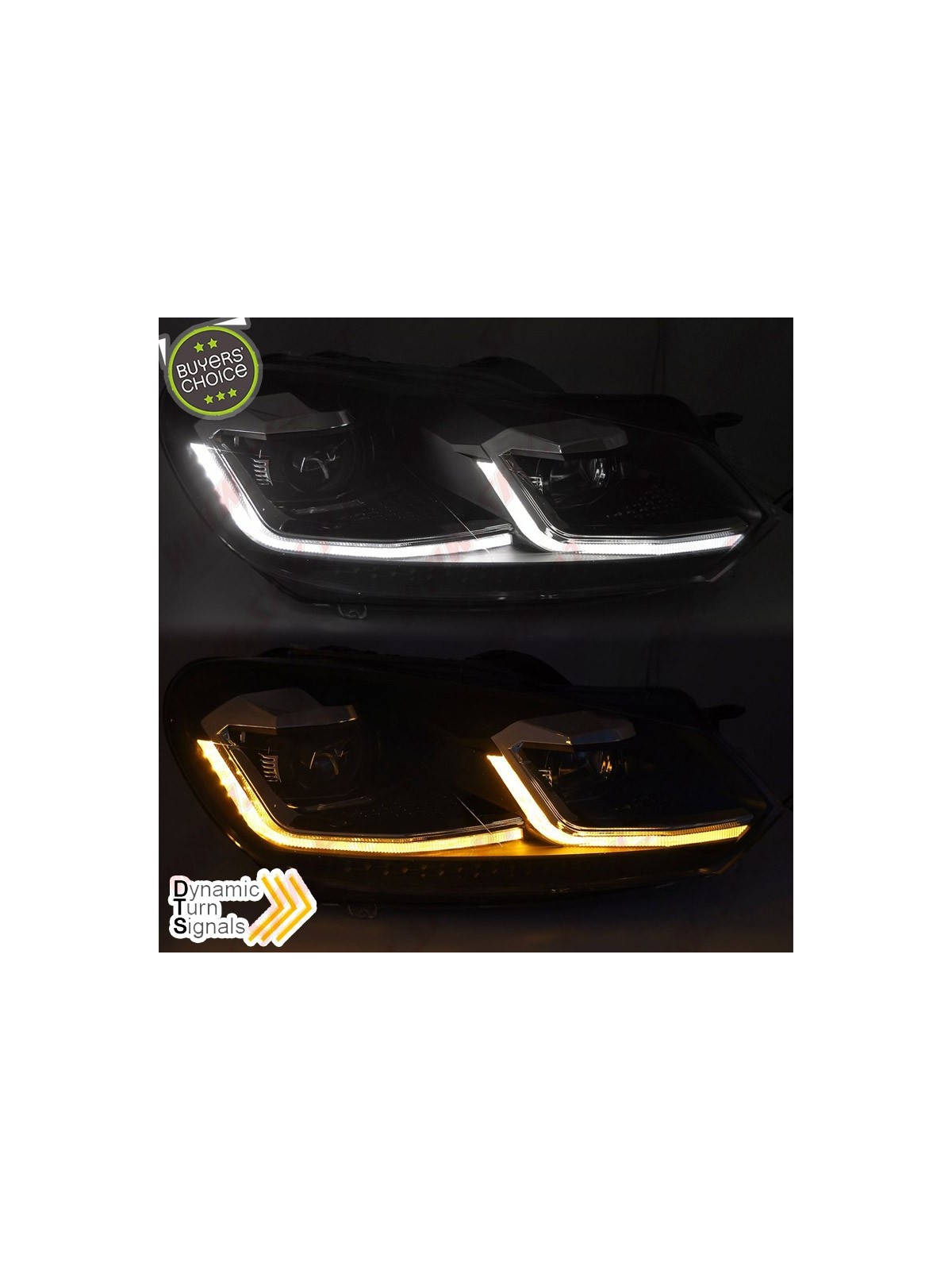 Faróis Dynamic DRL LED / Red Line - VW Golf 6 (2008-2012)