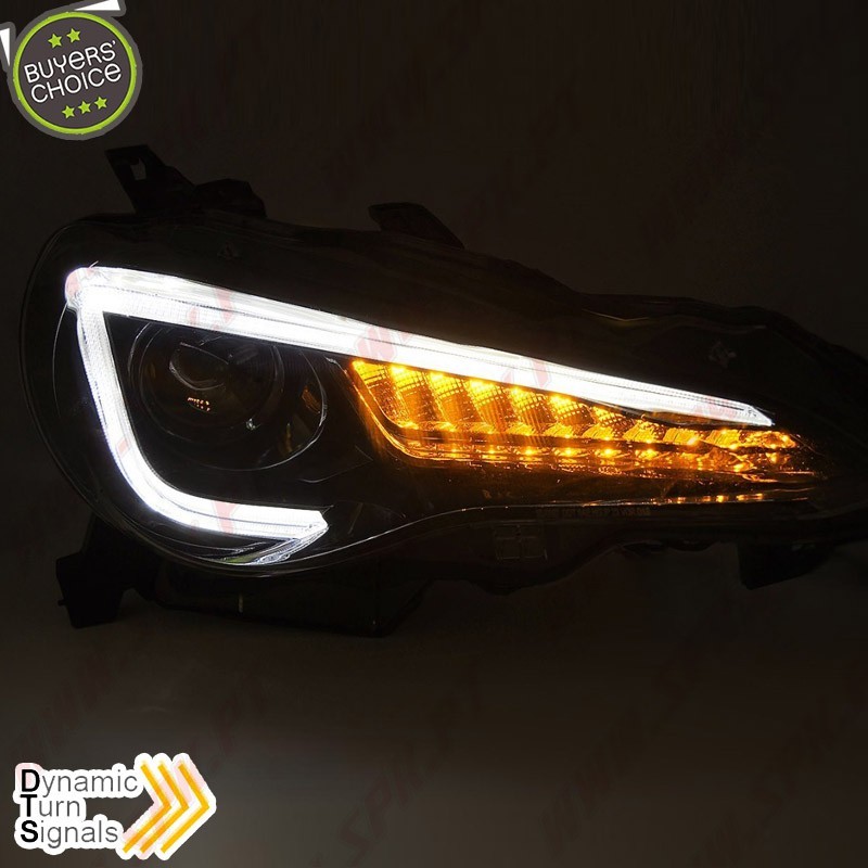 Faróis Tube-LED DRL Black - Toyota GT86 (2012-2021)