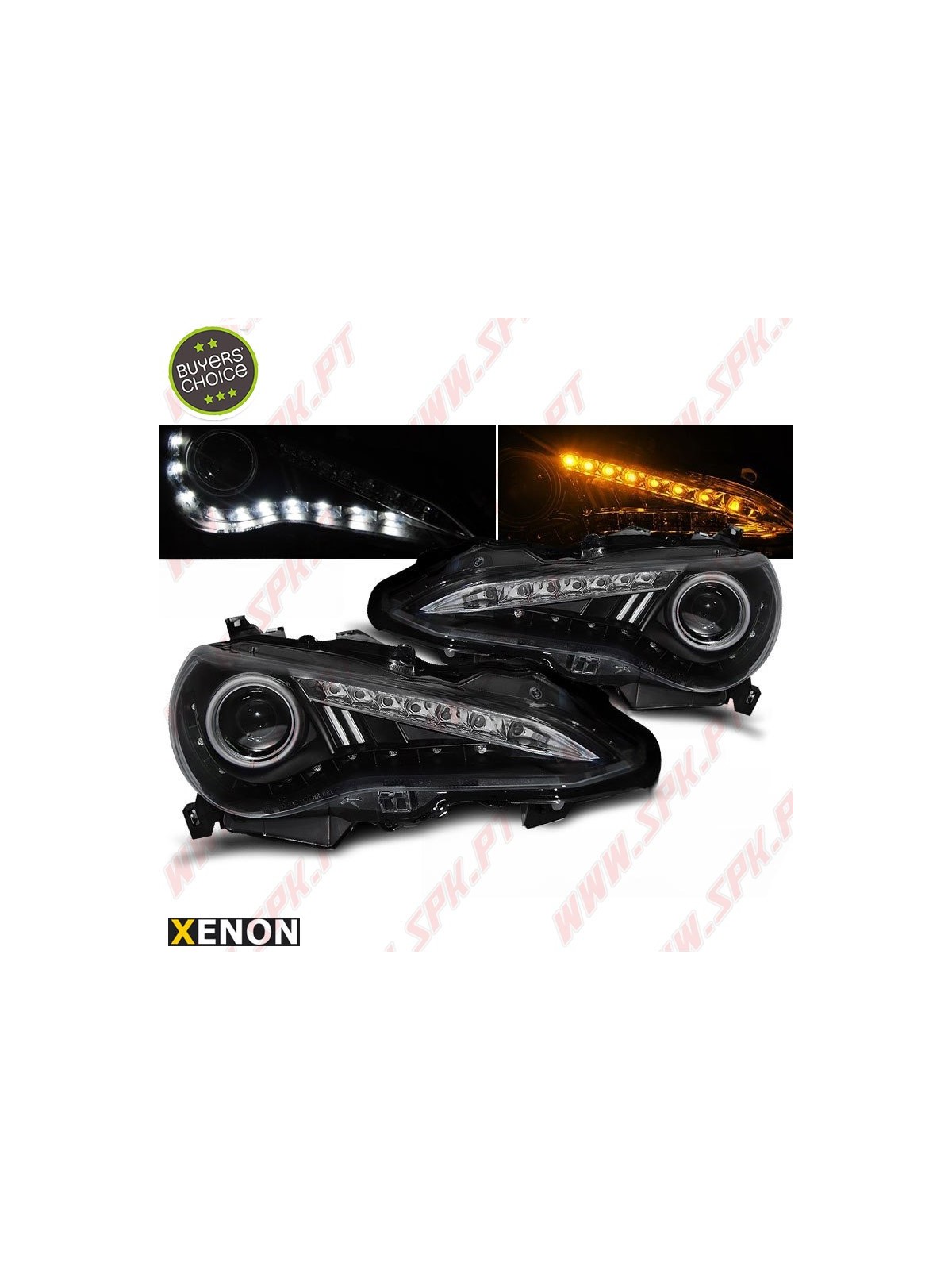Faróis Xenon LED DRL Black - Toyota GT86 (2012-2016)