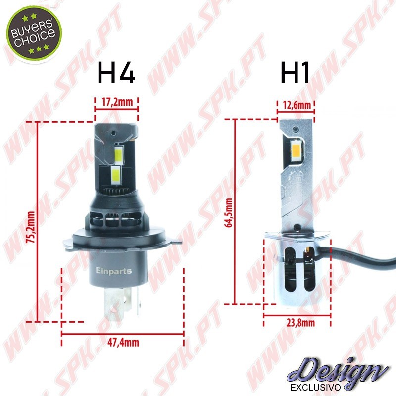 Kit 2 Lâmpadas LED EP Look Original - 4300K Clássico