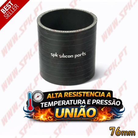 Tubo de Silicone União 76mm - Black Edition
