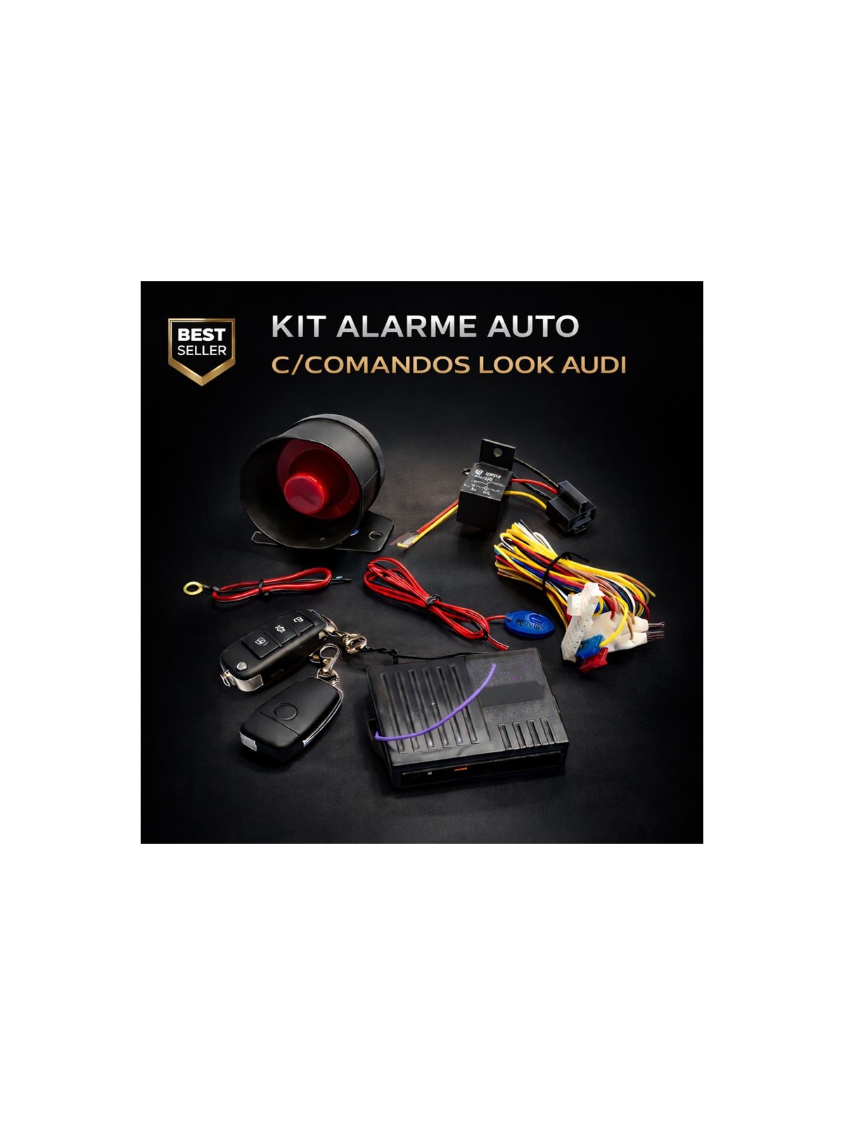 Kit Alarme Auto - C/Comandos Look Audi