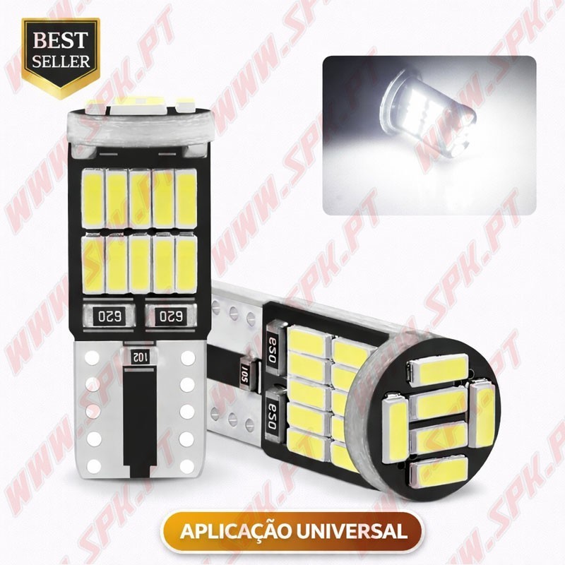 Kit 2 Lâmpadas LED T10 / W5W CANBUS - 6000K