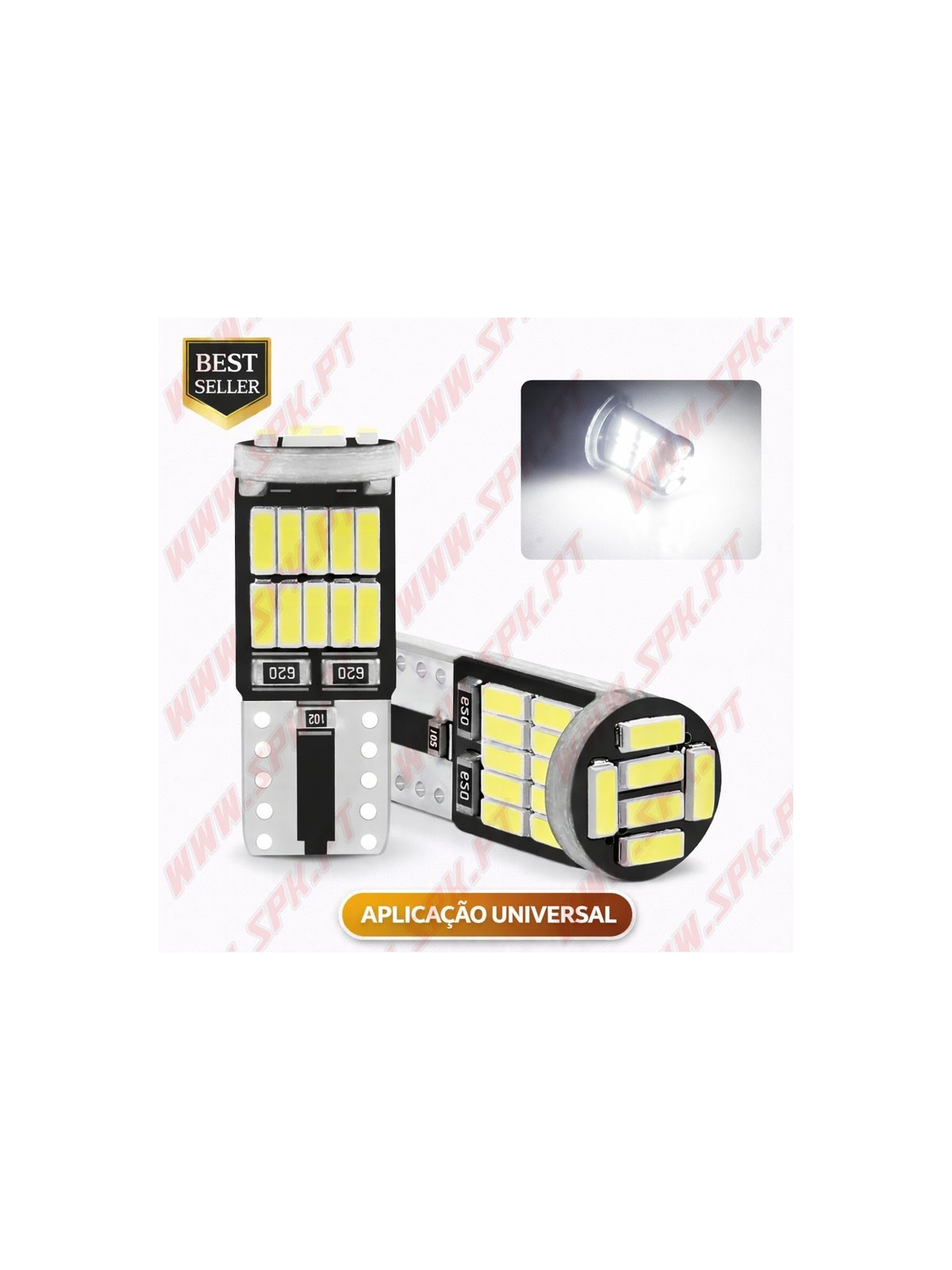 Kit 2 Lâmpadas LED T10 / W5W CANBUS - 6000K