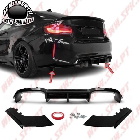 Difusor Traseiro Look WR - BMW M2 F87 (2016-2021)