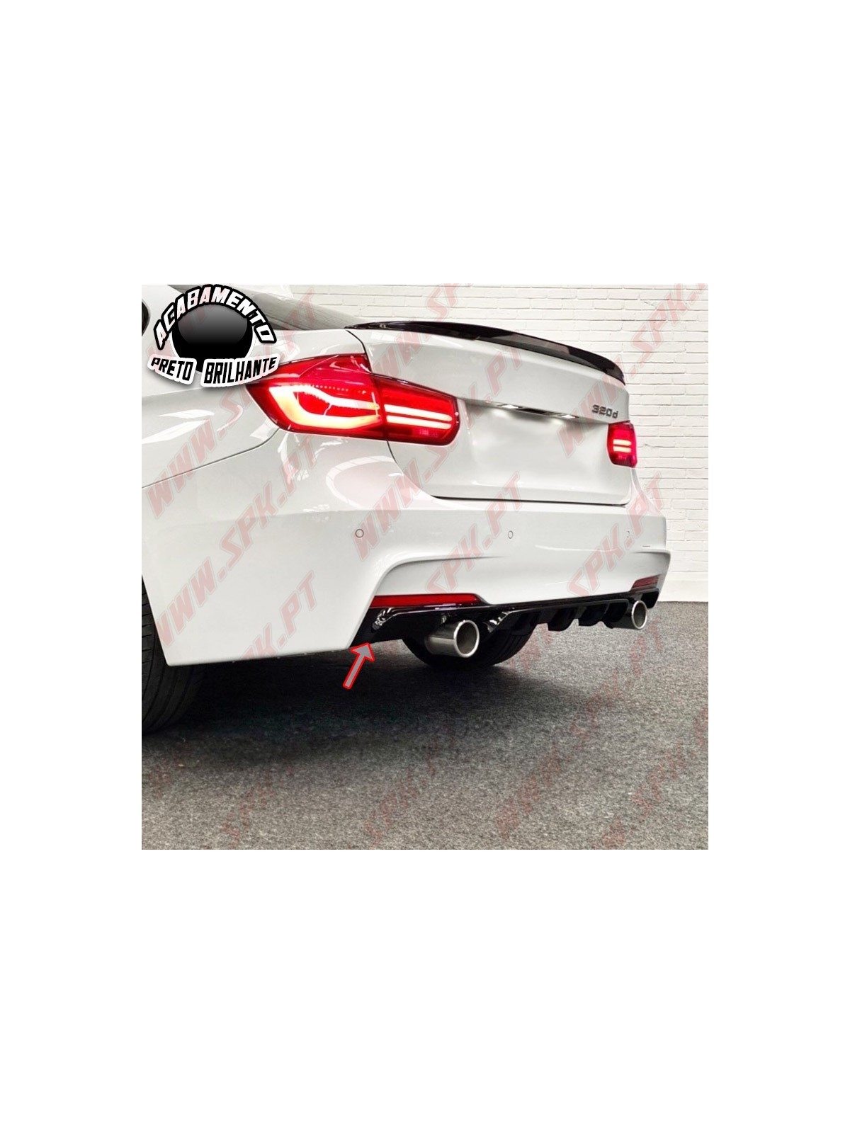Difusor Traseiro Look M-Performance - BMW F30 / F31 (2011-2018)