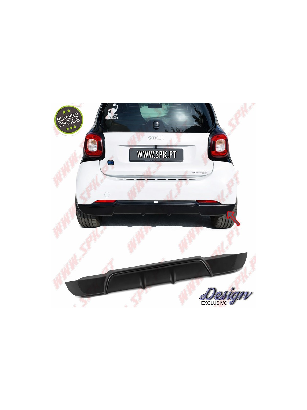 Difusor Traseiro - Smart Fortwo 453 (2014-2024)