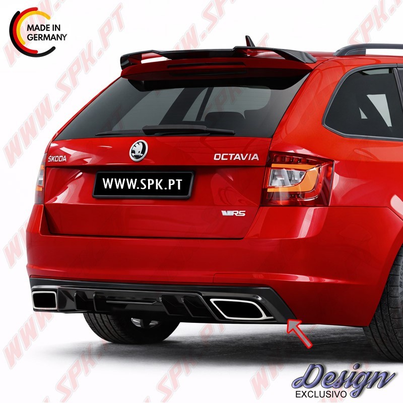 Difusor Traseiro - Difusor Traseiro - Skoda Octavia 3 RS (2013-2019)