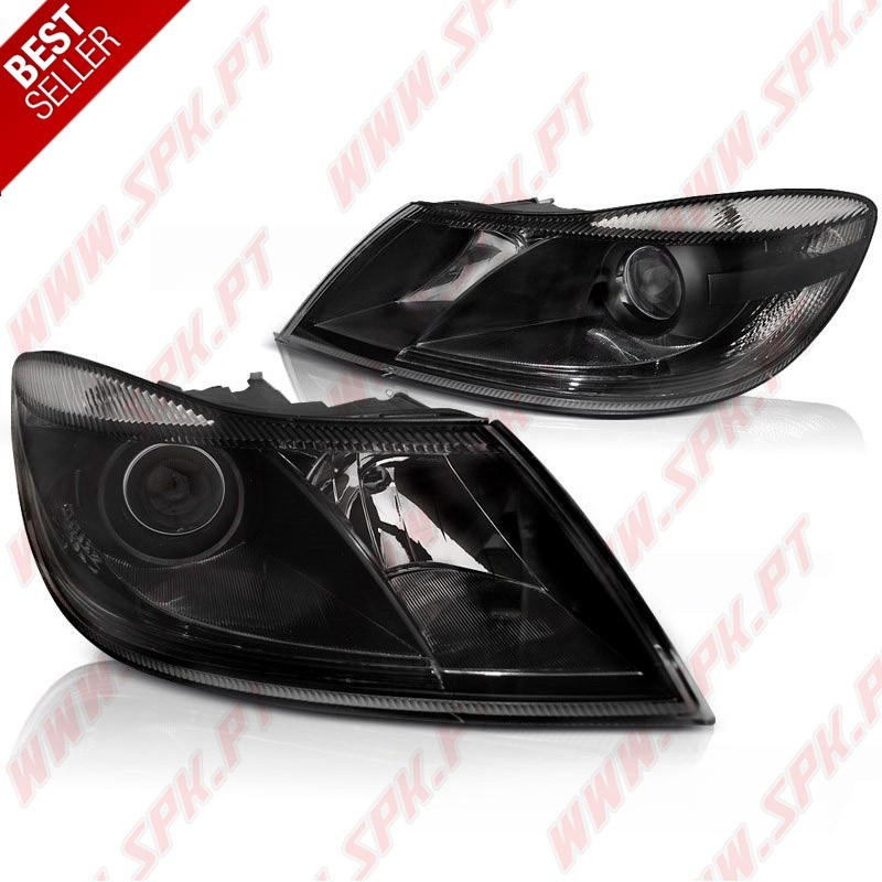 Faróis Cristal Look OEM Black - Skoda Octavia 2 (2009-2012)