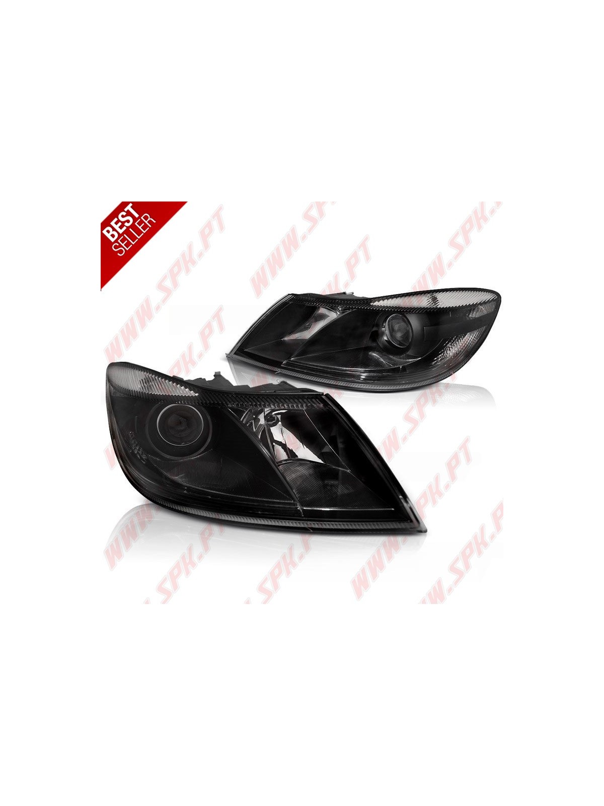 Faróis Cristal Look OEM Black - Skoda Octavia 2 (2009-2012)