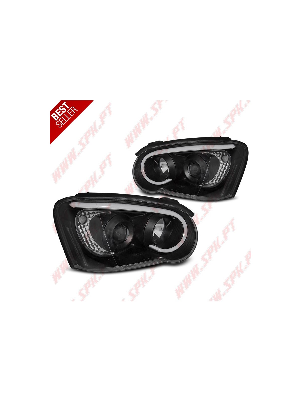 Faróis LED Tube-Light / Black - Subaru Impreza GD (2003-2005)